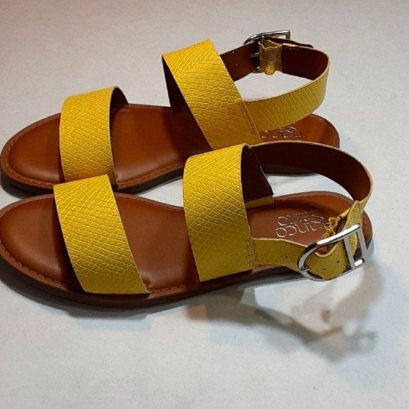 NWOT Franco Sarto Yellow Sandals 7.5 - Picture 5 of 6